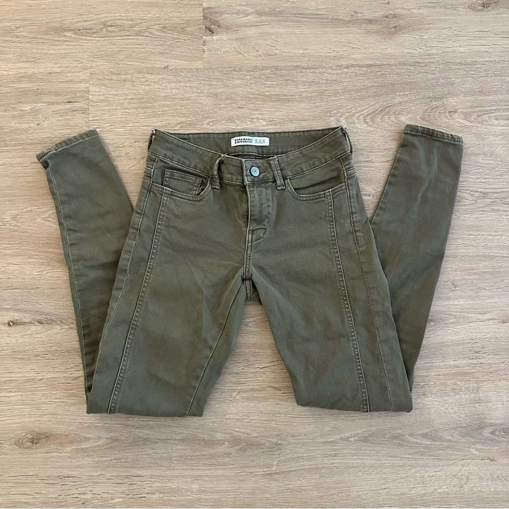 Zara Khaki Women's Skinny Jeans